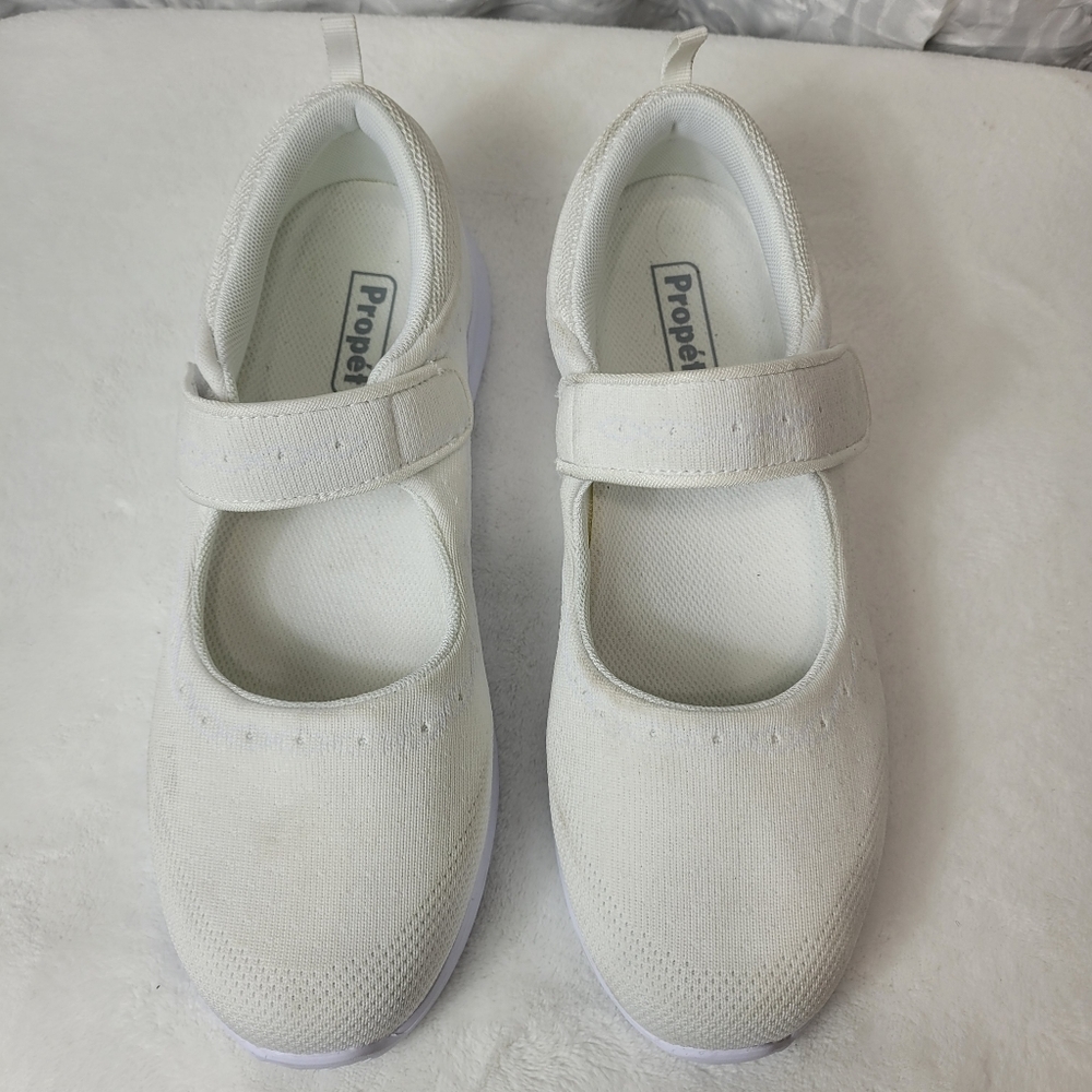 NIB Propét Women's Travel bound Mary Jane Flat Size 12 M (B) Off White - Picture 7 of 11